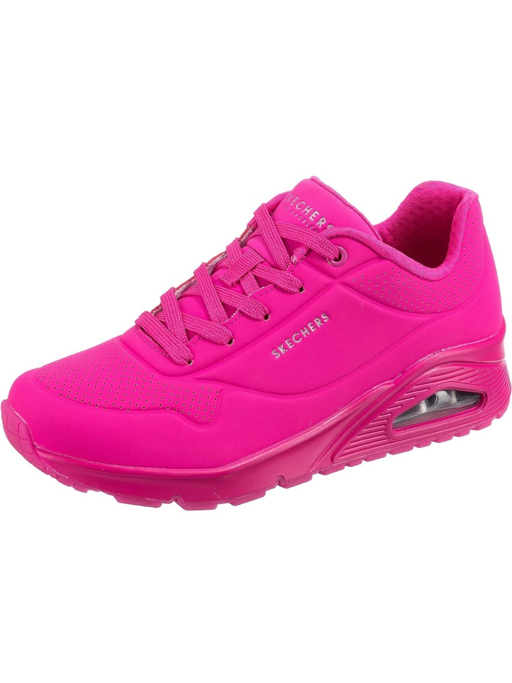 NWOT Skechers Uno Night Shades Hot Pink Platform Sneakers Air Cooled Memory Foam